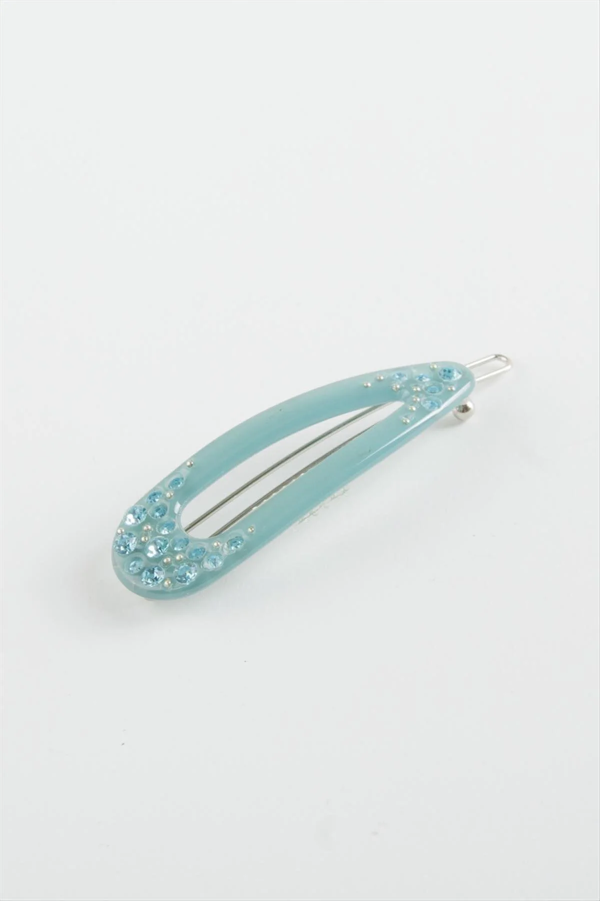 Oval Taşlı Klipsli Toka