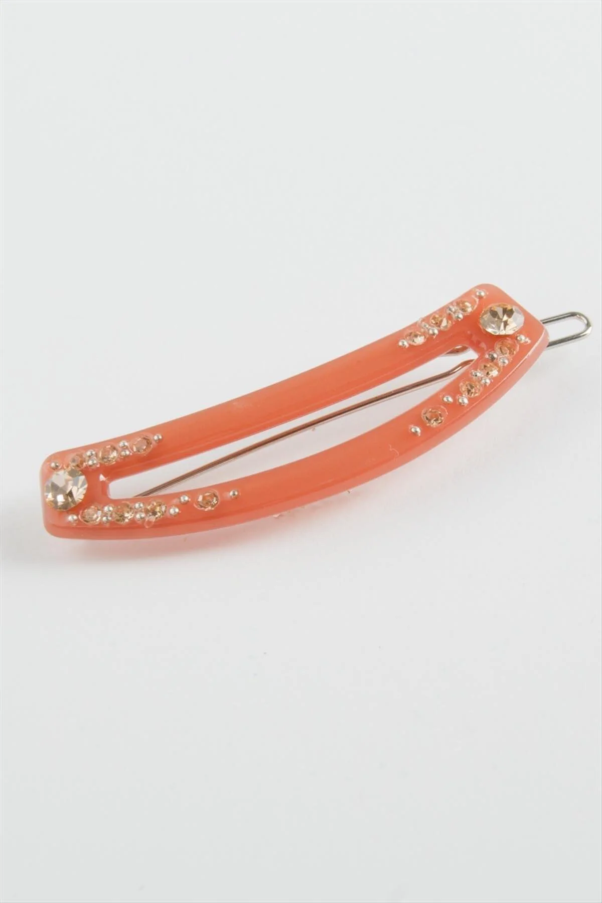 Oval Taşlı Klipsli Toka
