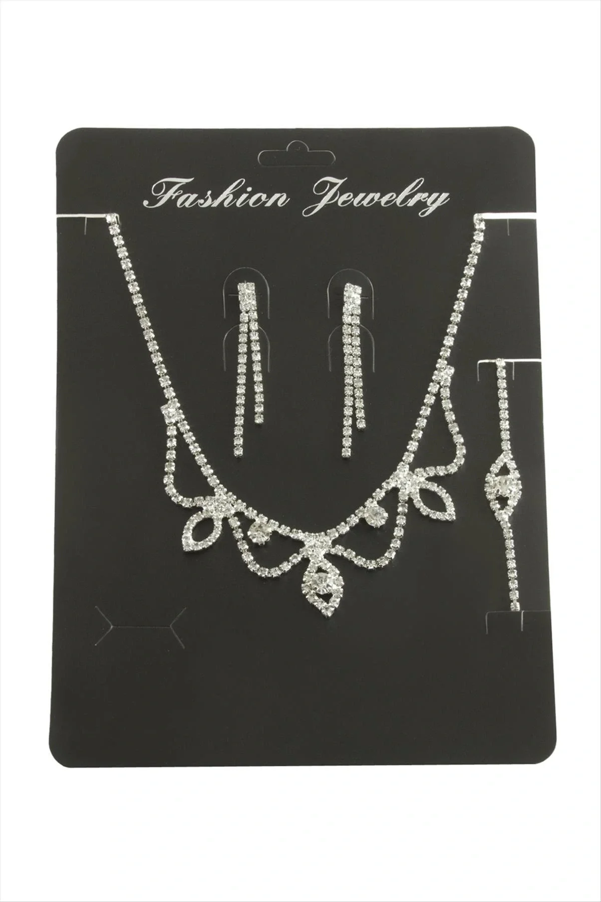Oval Taşlı Set Kolye