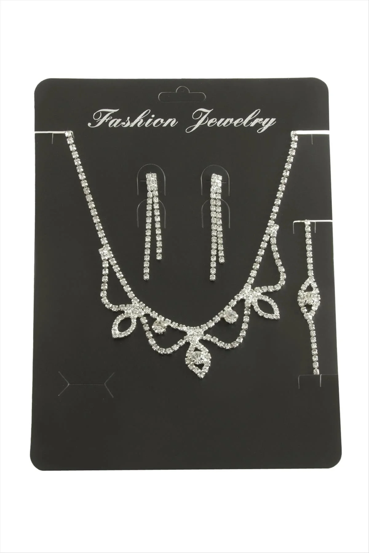 Oval Taşlı Set Kolye