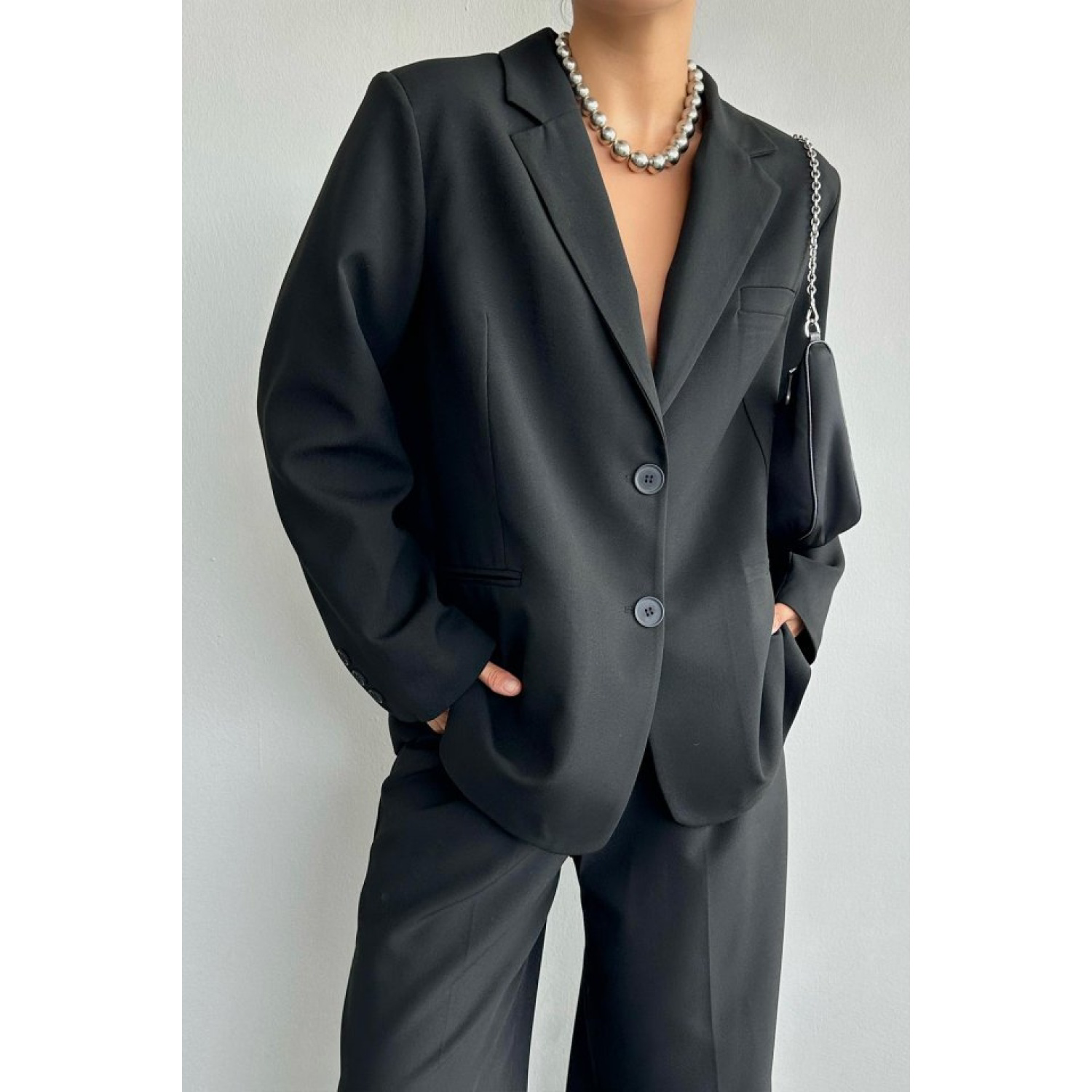 Oversize Ceket - Siyah