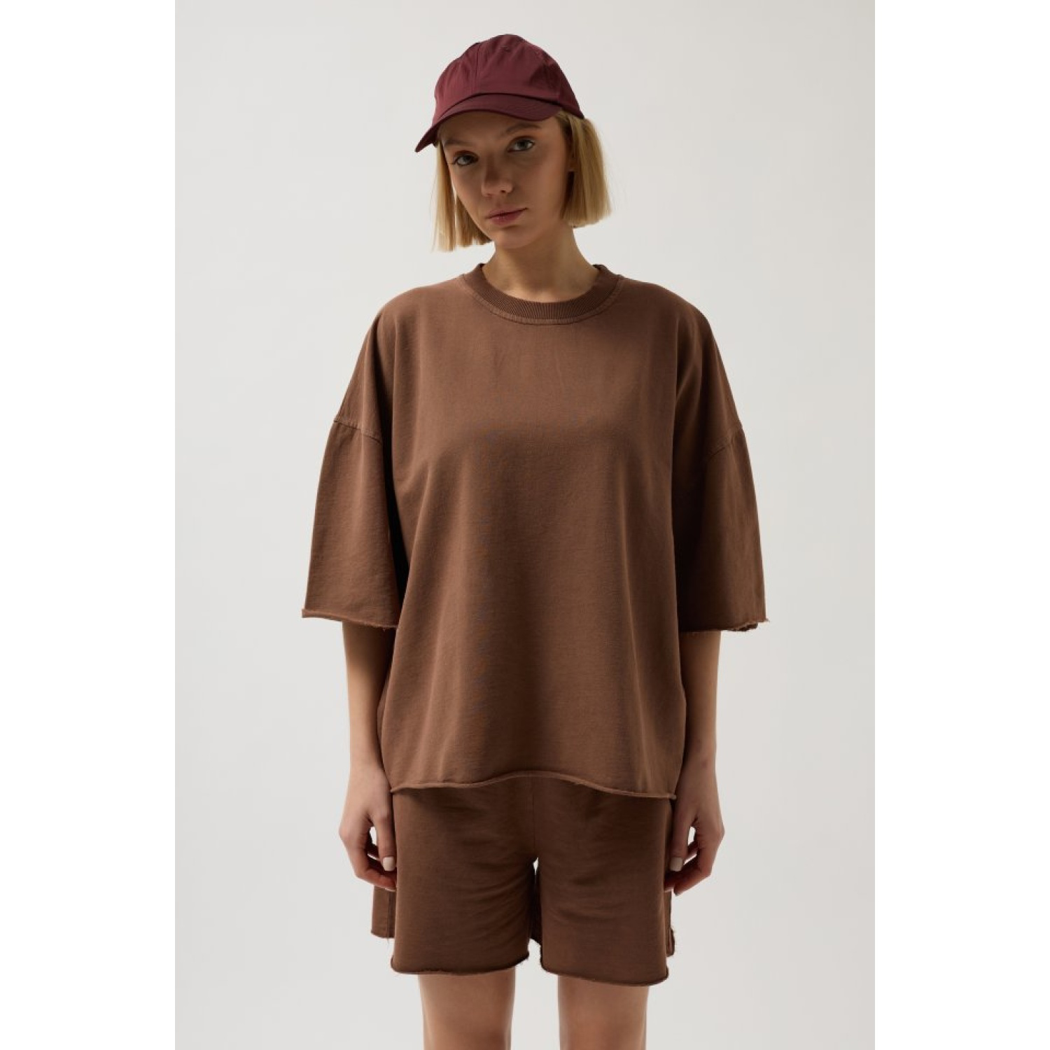 Oversize Lucky Life Kadın Lazer Kesim Bisiklet Yaka T-Shirt Oversize Lucky Life Kadın Lazer Kesim Bisiklet Yaka T-Shirt