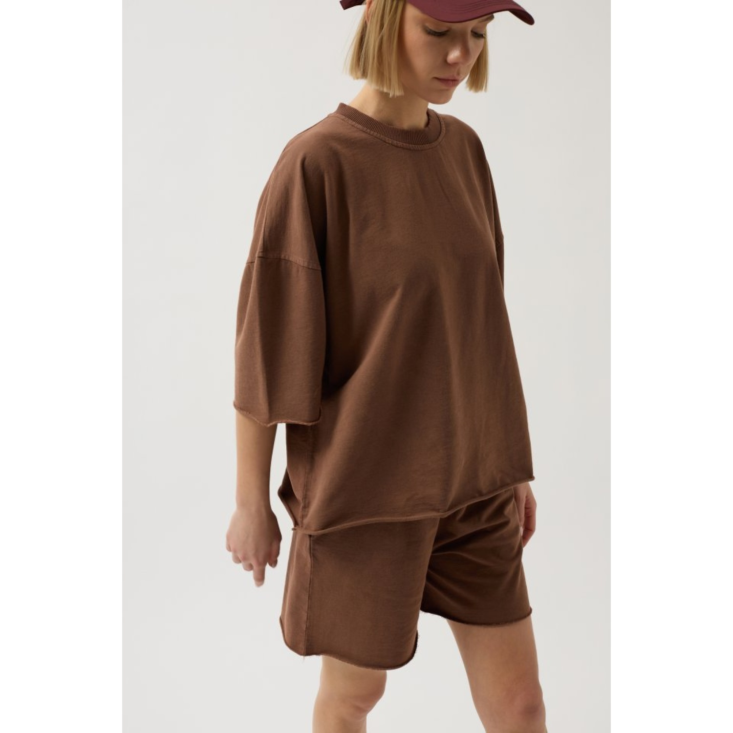 Oversize Lucky Life Kadın Lazer Kesim Bisiklet Yaka T-Shirt Oversize Lucky Life Kadın Lazer Kesim Bisiklet Yaka T-Shirt