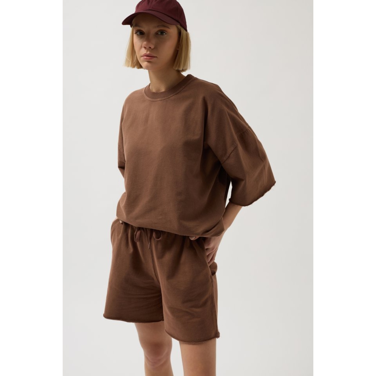 Oversize Lucky Life Kadın Lazer Kesim Bisiklet Yaka T-Shirt Oversize Lucky Life Kadın Lazer Kesim Bisiklet Yaka T-Shirt