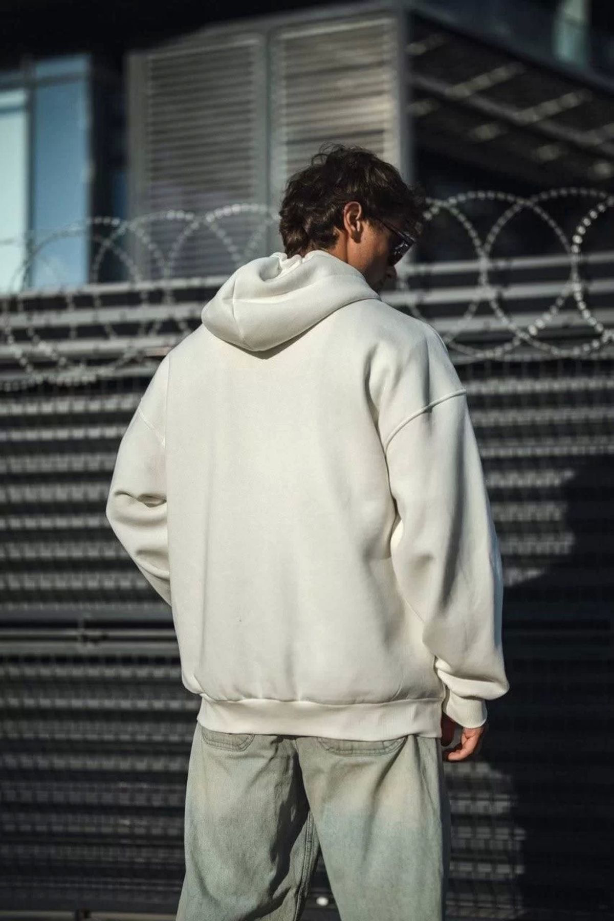 Tommy Hilfiger Oversize Tam Fermuarli Uzun Kol Hirka - Beyaz