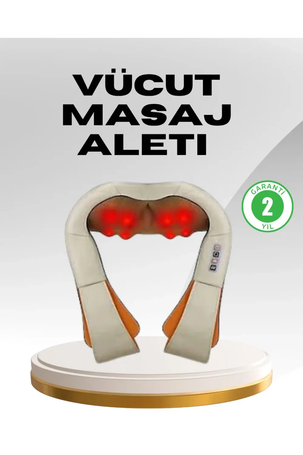 Ovmalı Kas Gevşetici Masaj Cihazı – Boyun, Omuz ve Sırt İçin Deri