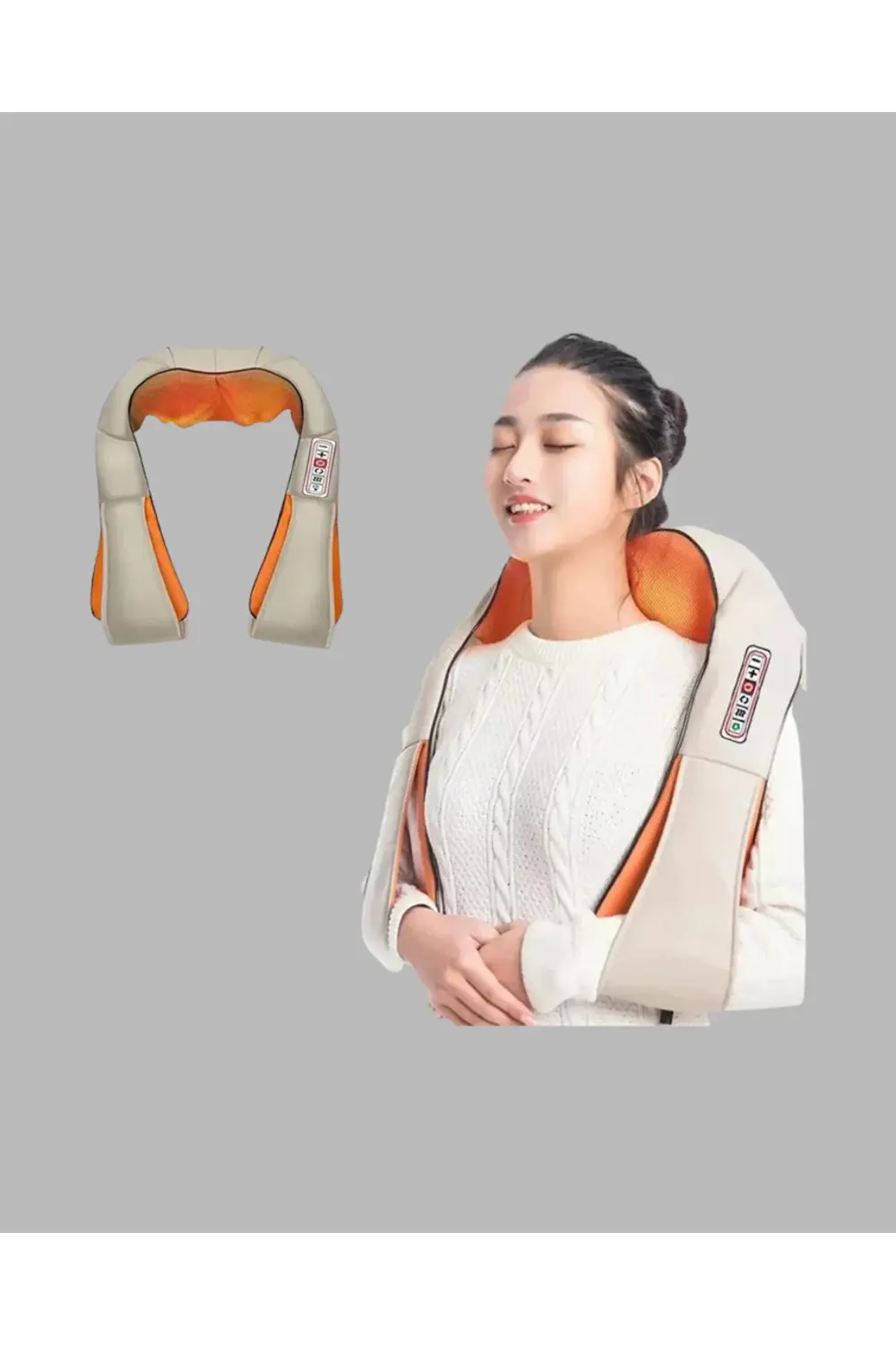 Ovmalı Kas Gevşetici Masaj Cihazı – Boyun, Omuz ve Sırt İçin Deri