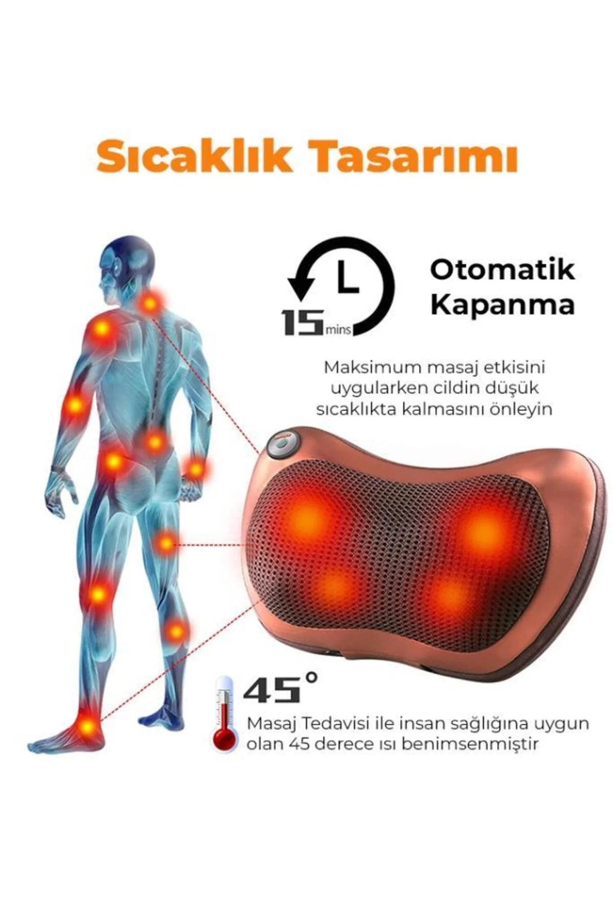 Ovmalı masaj yastığı tüm vücut için elektrikli masaj cihazı - Süpermarket - Sağlık