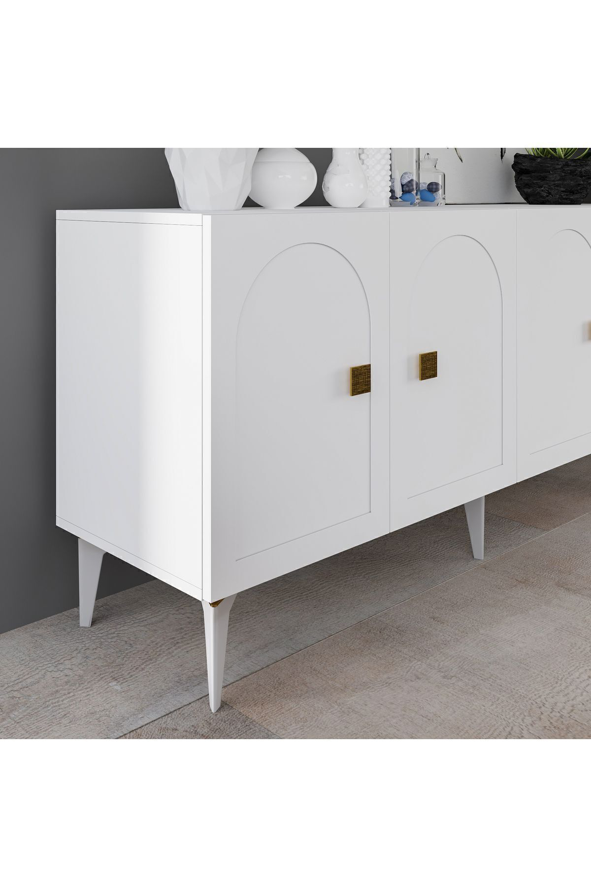 Cantek Dizayn Owen Konsol Beyaz (Beyaz Desen)