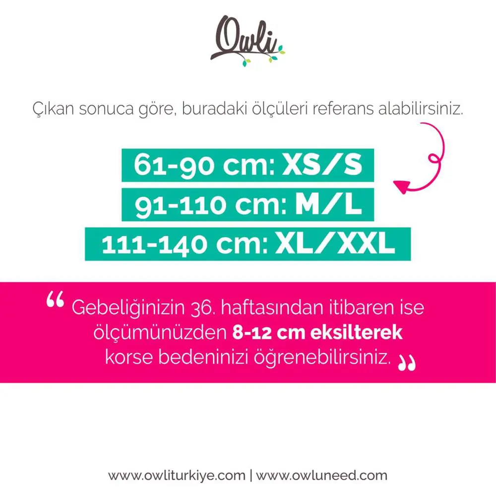 Owli Bamboo Premium Doğum Sonrası Korse Siyah