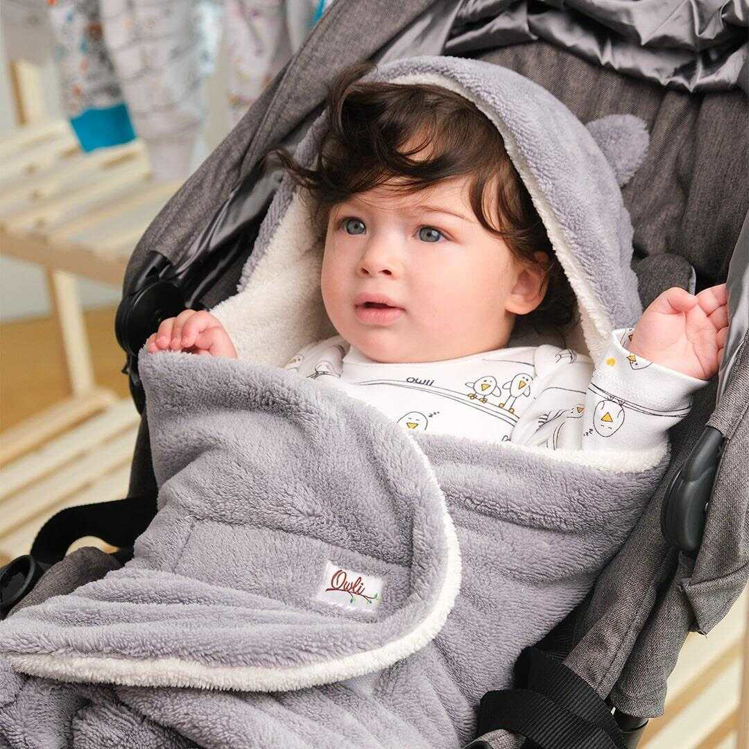 Owli  Diş Kundak 0-6 Ay Açik Gri