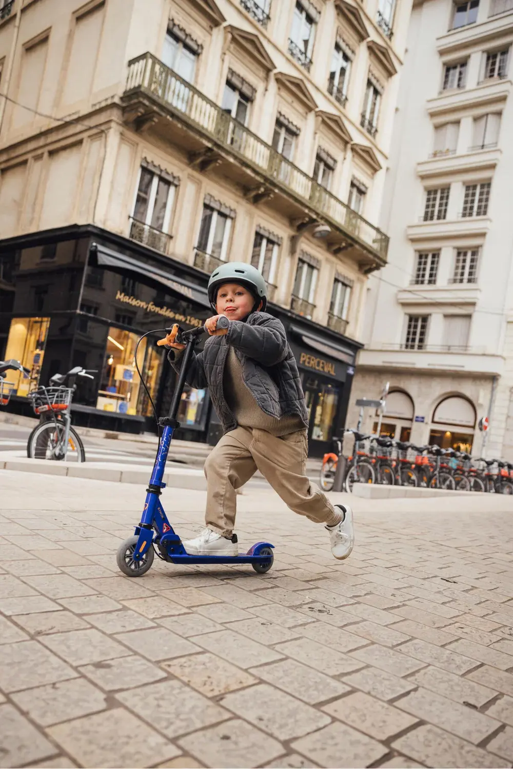 Oxelo Frenli Çocuk Scooterı - Mavi/turuncu - Play 5