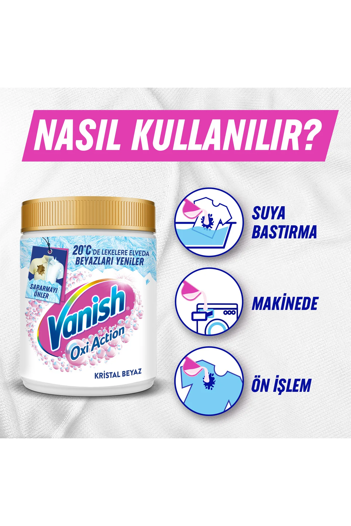 OxiBeyaz Toz Deterjan Güçlendirici ve Leke Çıkarıcı 480 Gram