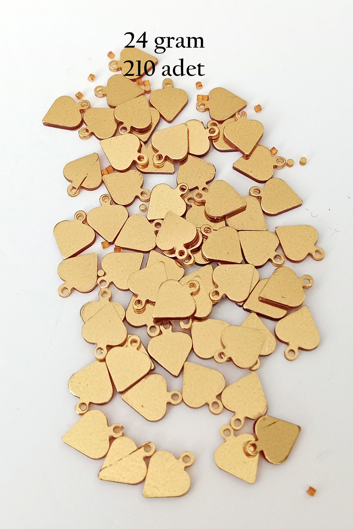 Just Cheap Store Oya Abiye Bileklik Kolye Pleksi Metalik Plastik Pul Altın Renk 24