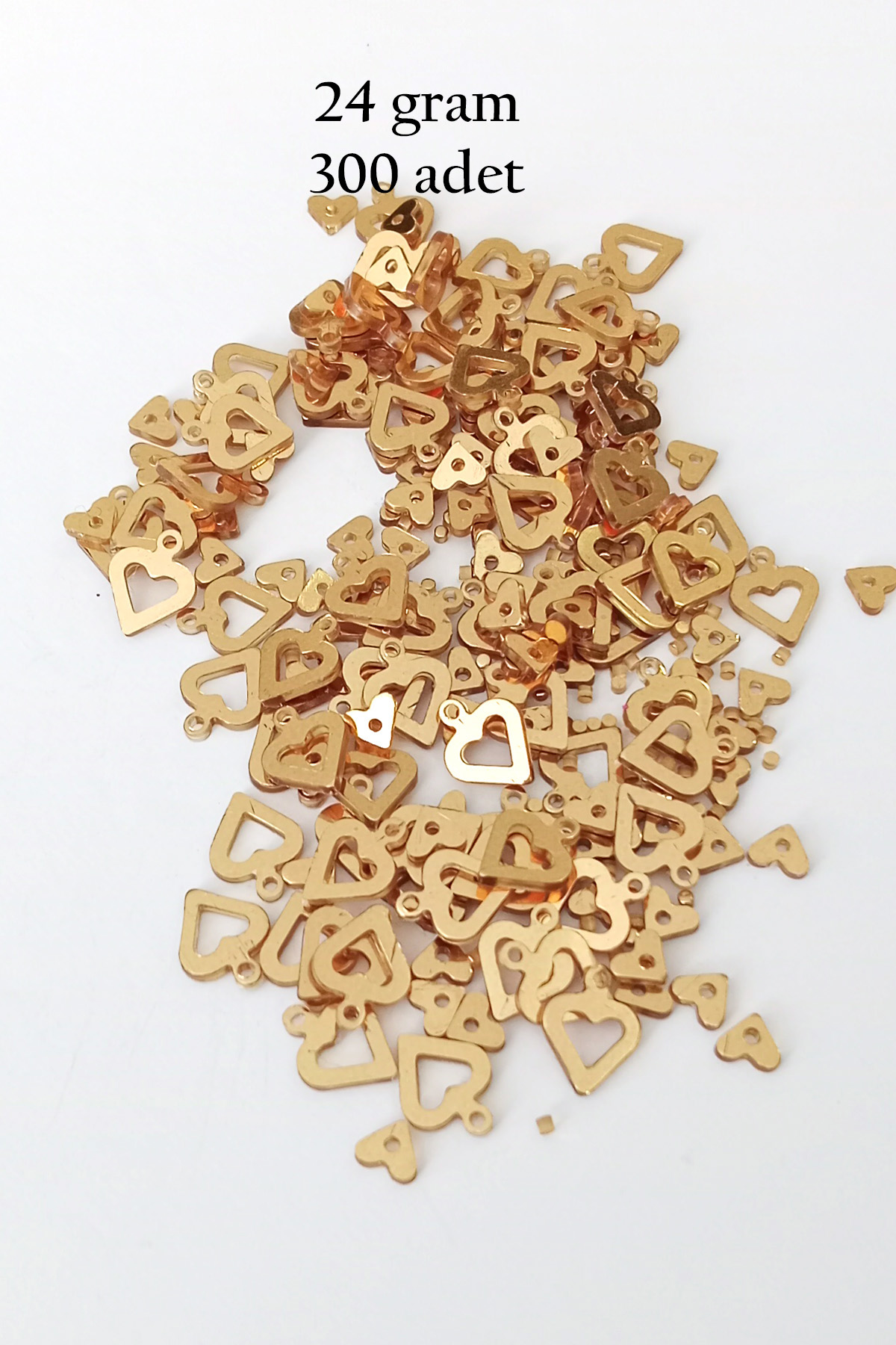 Just Cheap Store Oya Abiye Bileklik Kolye Pleksi Metalik Plastik Pul Altın Renk 24