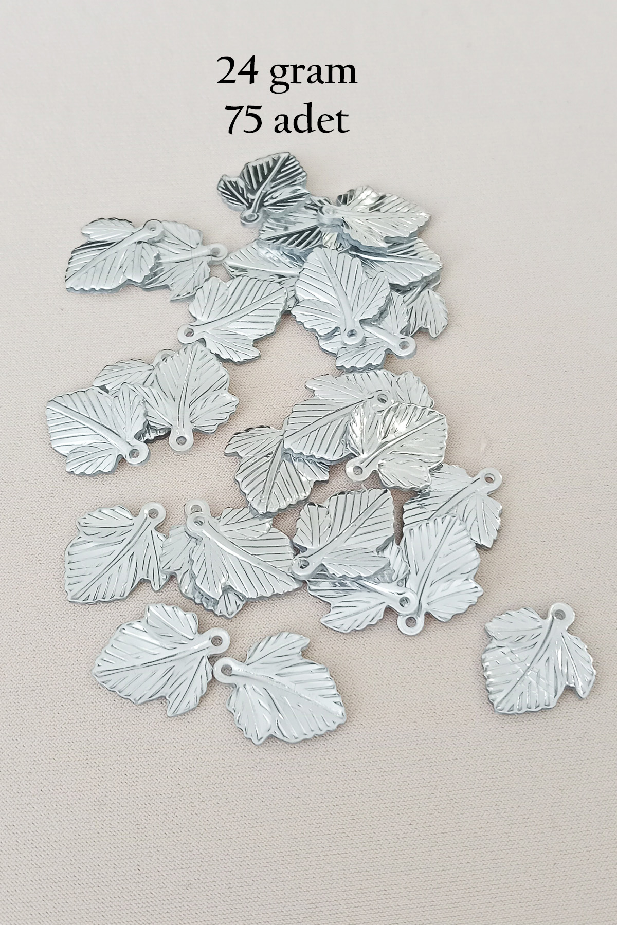 Oya Abiye Bileklik Kolye Pleksi Metalik Plastik Pul Gümüş Renk 24
