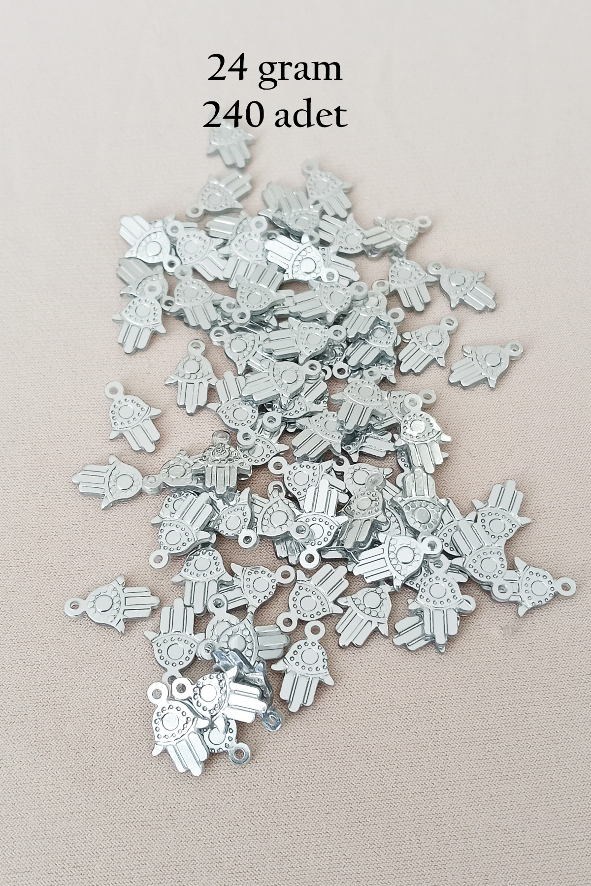 Oya Abiye Bileklik Kolye Pleksi Metalik Plastik Pul Gümüş Renk 24