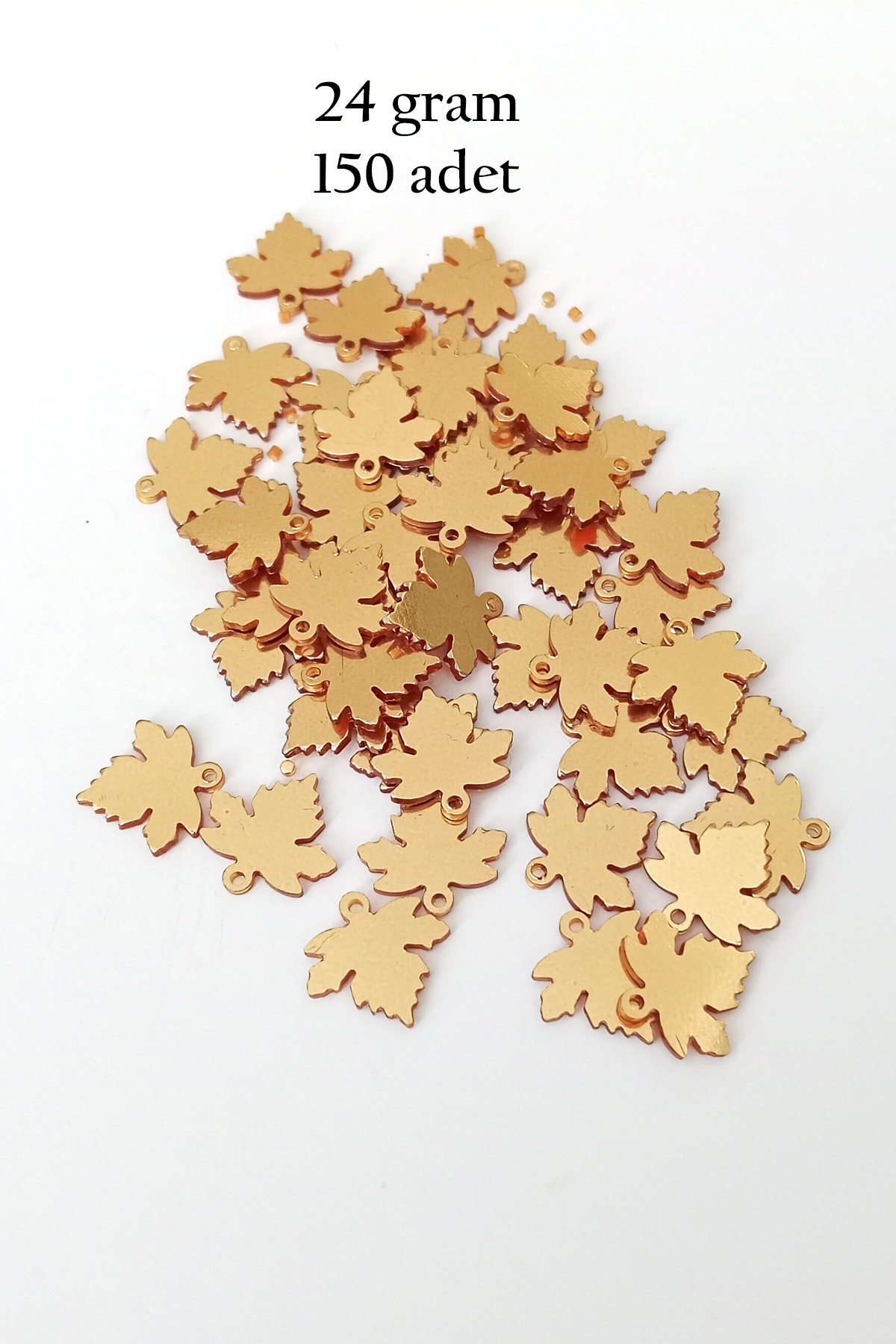 Just Cheap Store Oya Abiye Bileklik Kolye Pleksi Metalik Plastik Pul Altın Renk 24