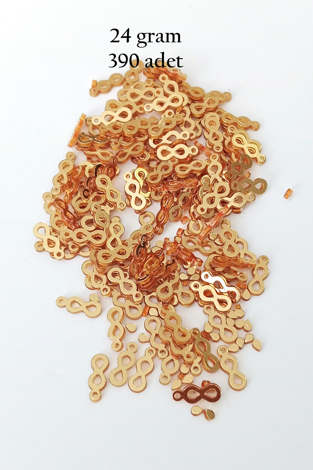 Just Cheap Store Oya Abiye Bileklik Kolye Pleksi Metalik Plastik Pul Altın Renk 24