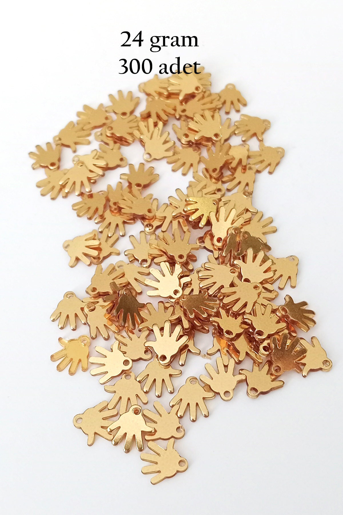 Just Cheap Store Oya Abiye Bileklik Kolye Pleksi Metalik Plastik Pul Altın Renk 24