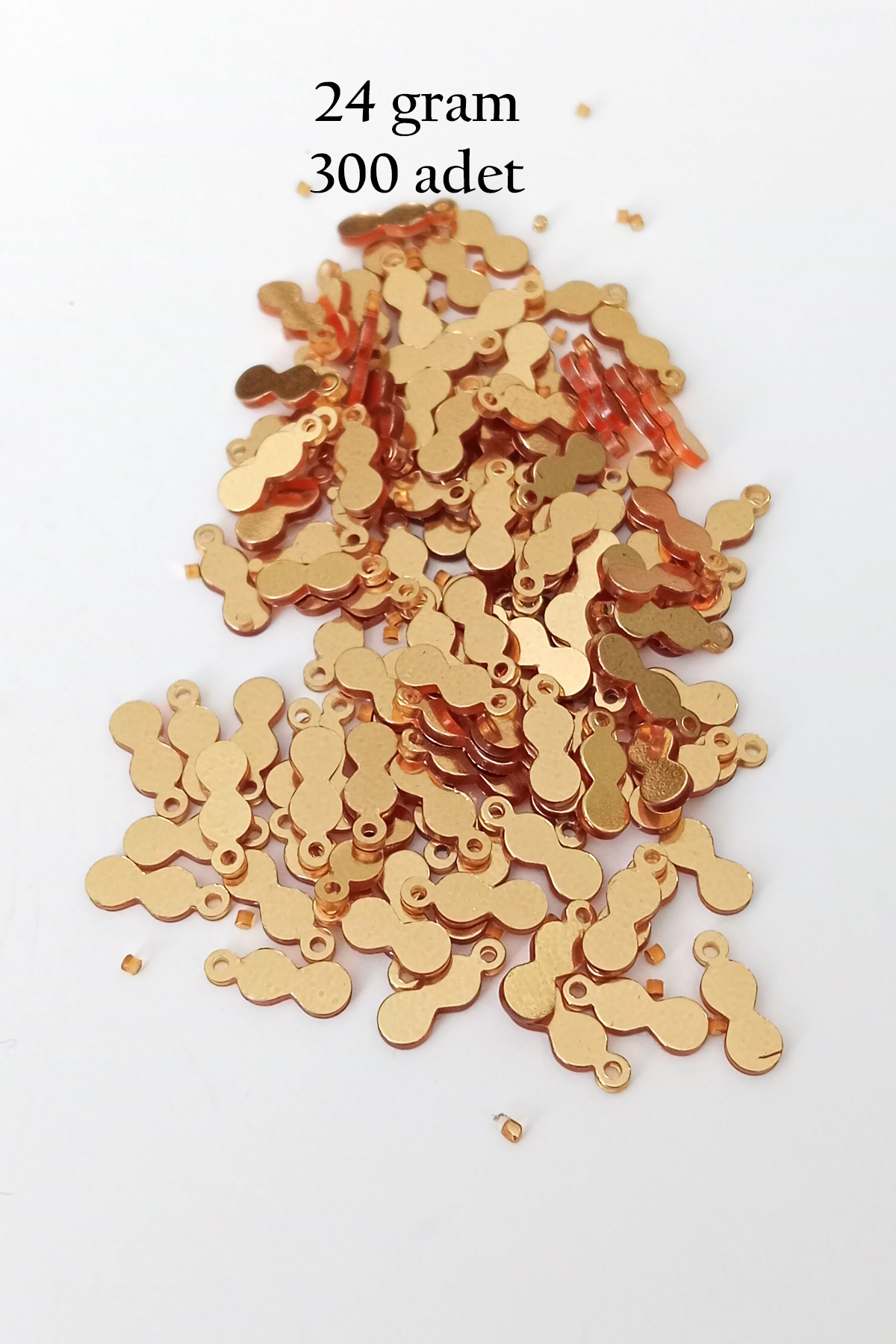 Just Cheap Store Oya Abiye Bileklik Kolye Pleksi Metalik Plastik Pul Altin Renk 24