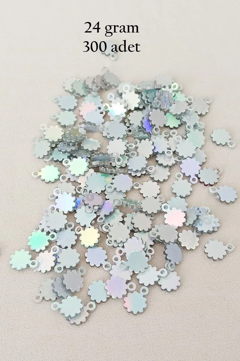 Oya Abiye Bileklik Kolye Pleksi Metalik Plastik Pul Gümüş Renk 24g 300 Adet - BNC578 Oya Abiye Bileklik Kolye Pleksi Metalik Plastik Pul Gümüş Renk 24g 300 Adet - BNC578
