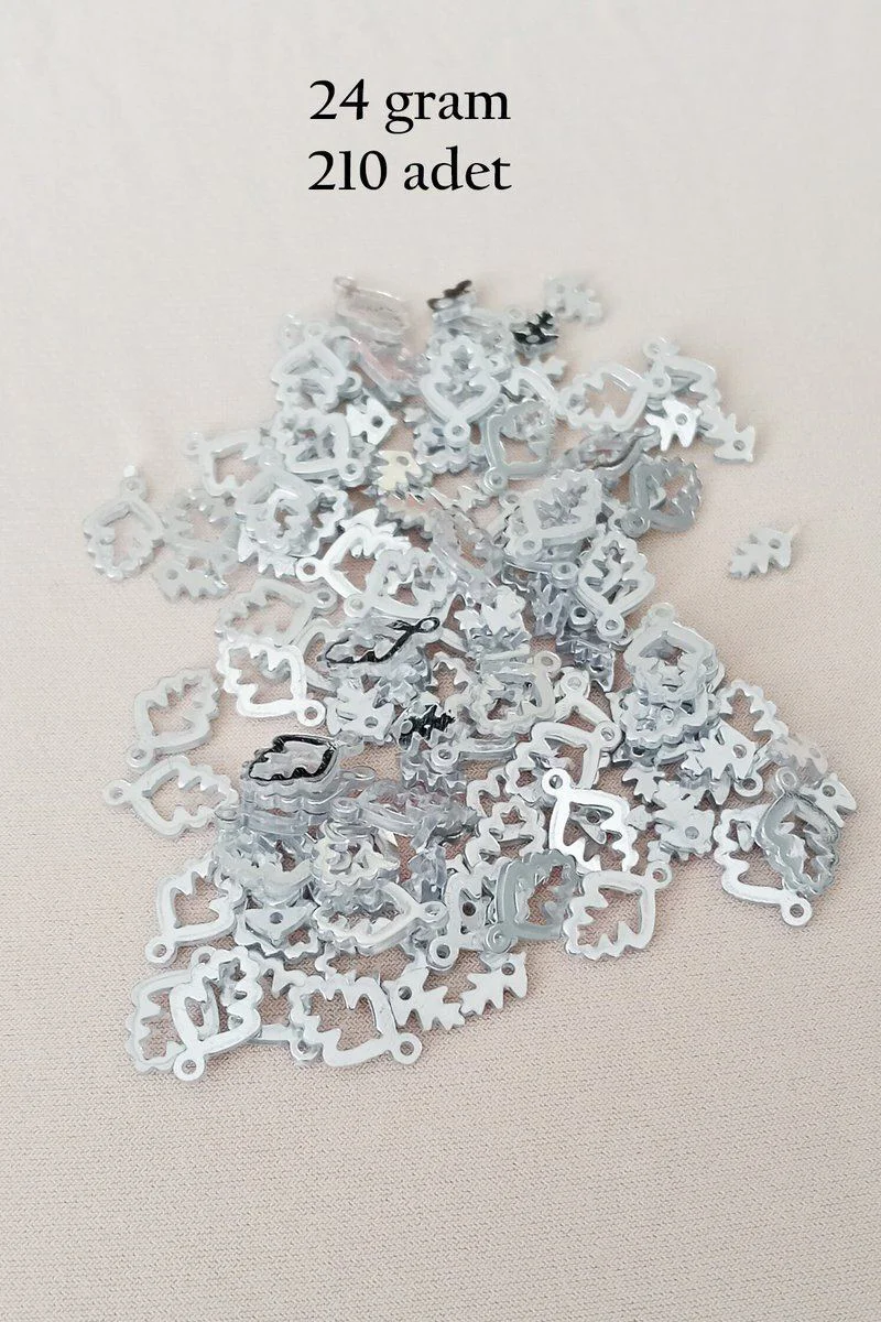 Oya Abiye Bileklik Kolye Pleksi Metalik Plastik Pul Gümüş Renk 24g 210 Adet - El Yapımı Takı Malzemesi Fiyatı, Yorumları ve Özellikleri