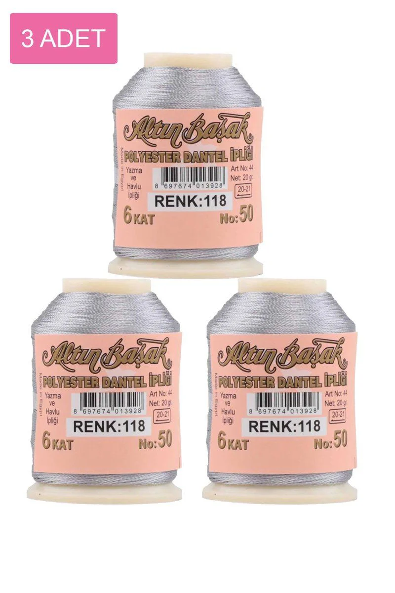 Oya ve Dantel İpi Seti – 3 Adet Altınbaşak Tarzı 20 gr No: 118 Oya ve Dantel İpi Seti – 3 Adet Altınbaşak Tarzı 20 gr No: 118