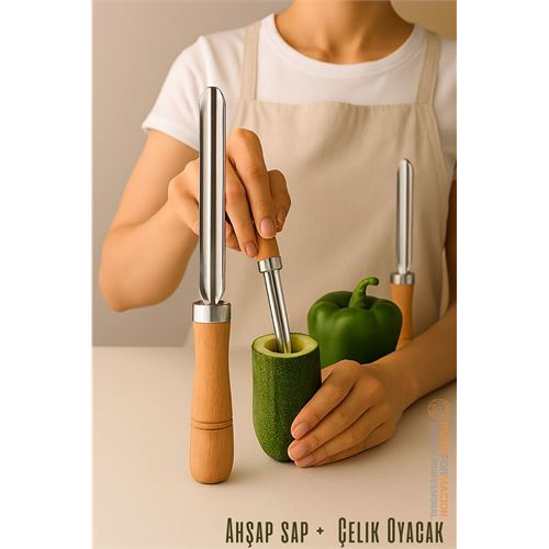 Oyacak - Dolmalık Kabak ve Biber Patlıcan Oyacağı 304 Paslanmaz Ç Oyacak - Dolmalık Kabak ve Biber Patlıcan Oyacağı 304 Paslanmaz Ç