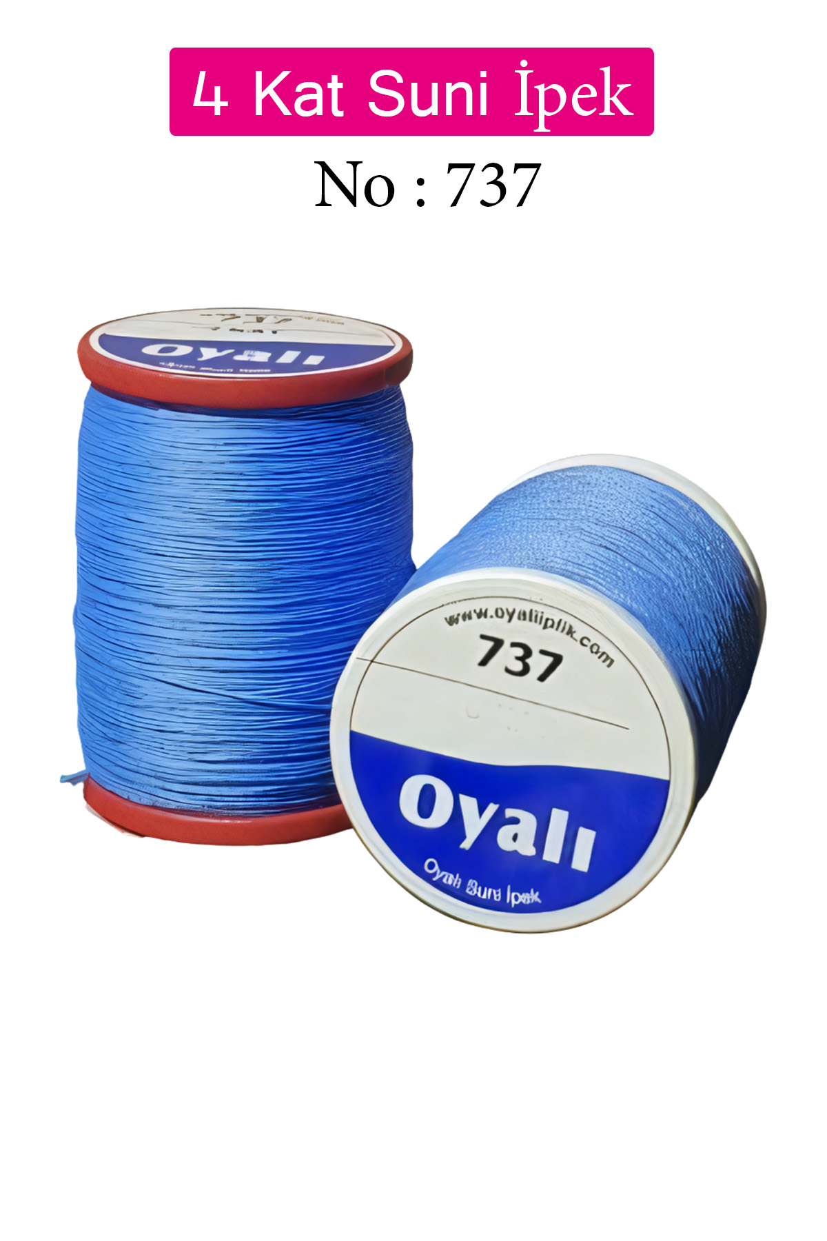 Oyalı 4 Kat Suni İpek İplik İğne Oyası Boncuk İpi Tığ Oyası No:73