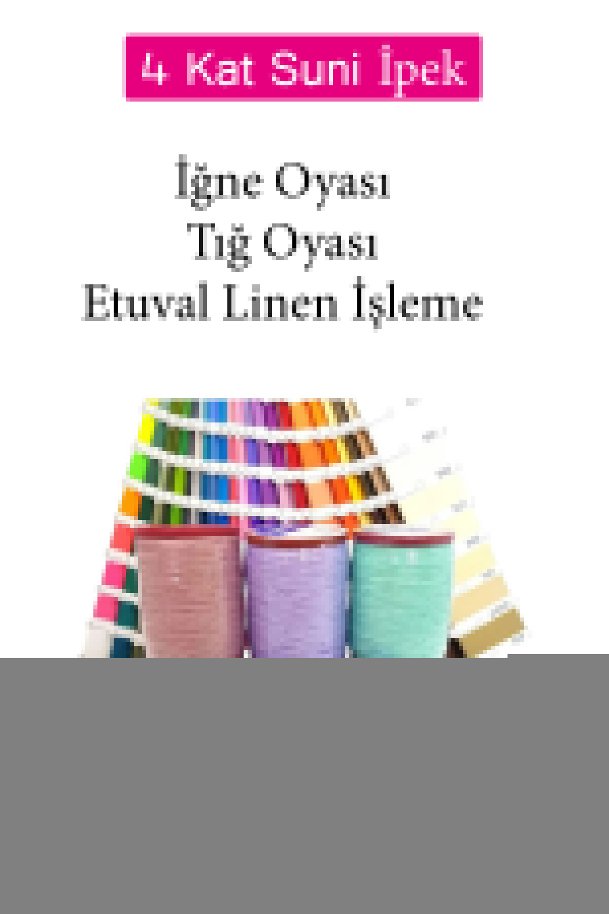 Oyalı 4 Kat Suni İpek İplik İğne Oyası Boncuk İpi Tığ Oyası No:77