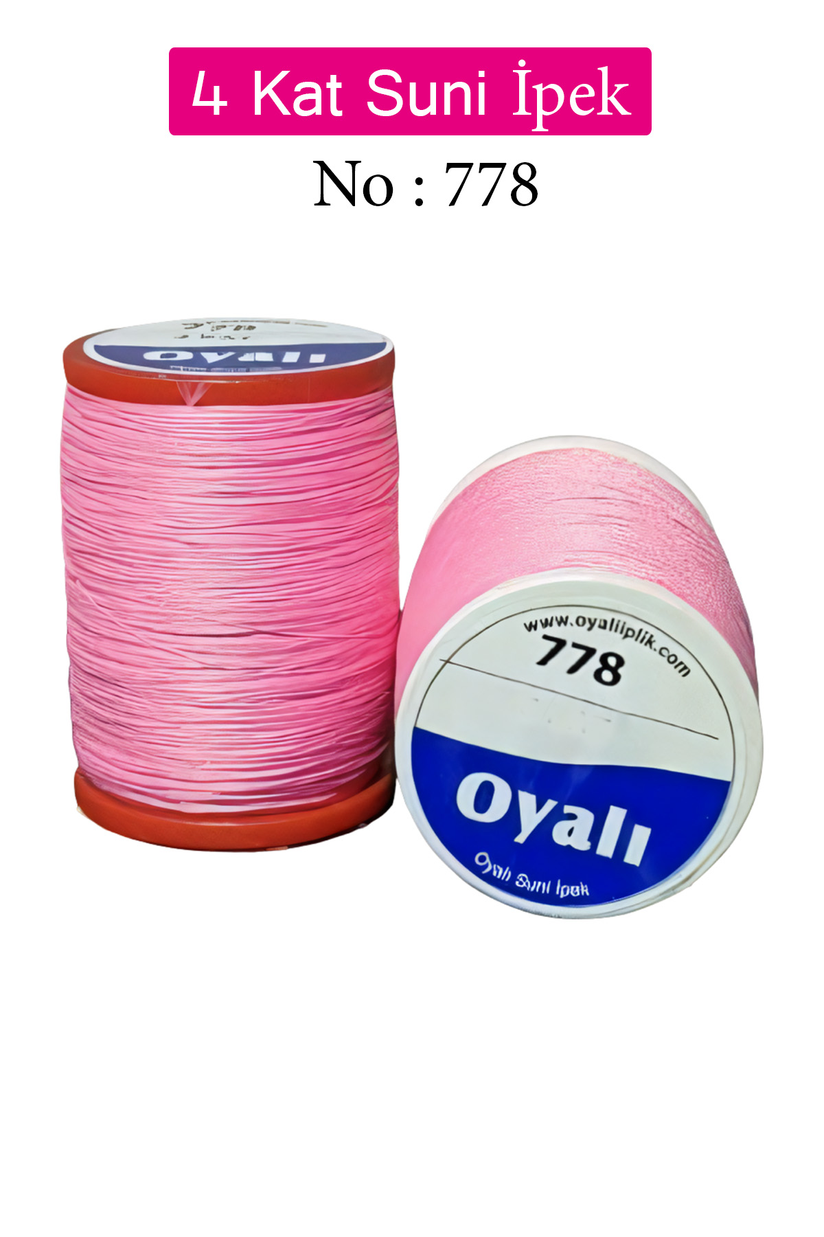 Oyalı 4 Kat Suni İpek İplik İğne Oyası Boncuk İpi Tığ Oyası No:77