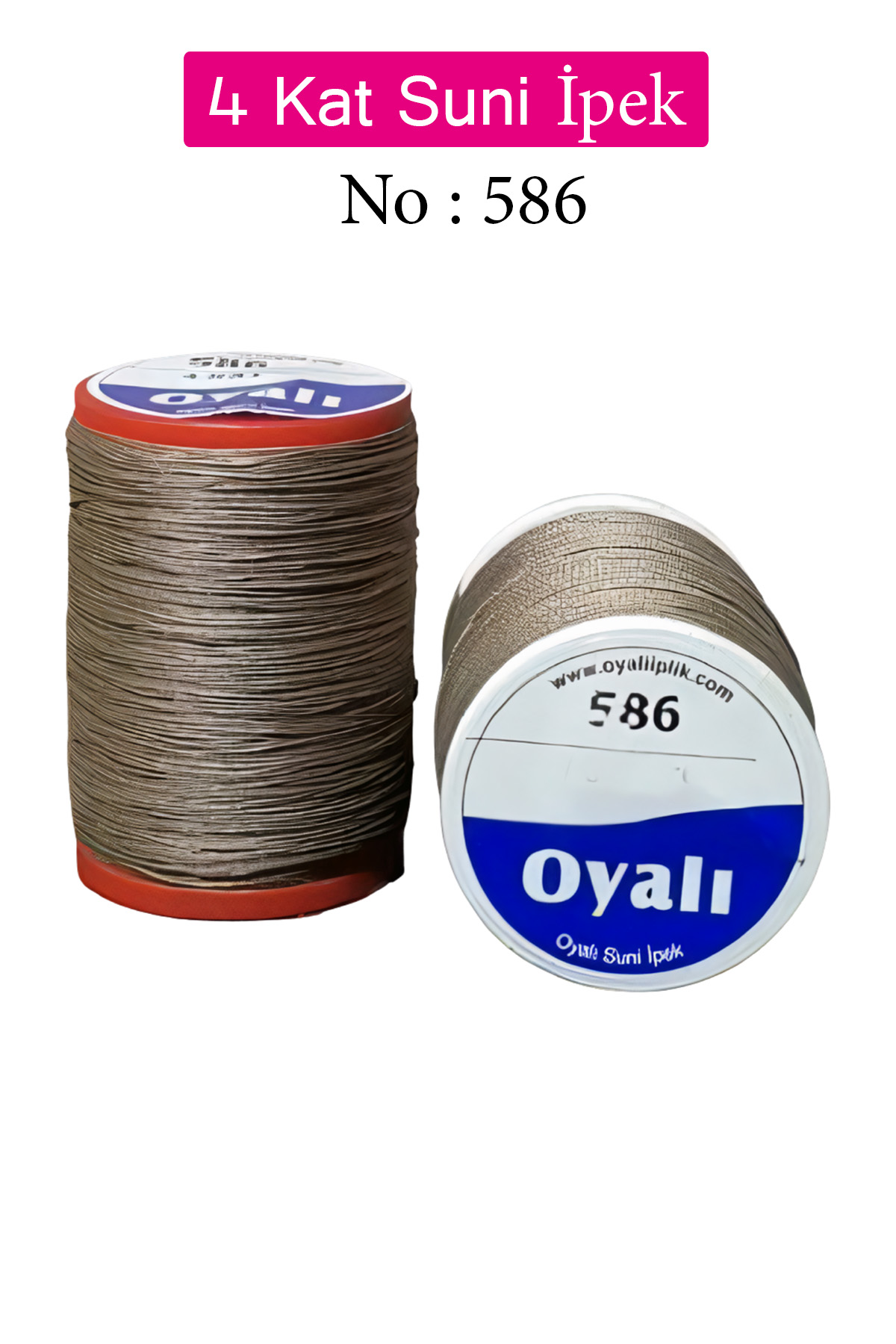 Oyalı 4 Kat Suni İpek İplik İğne Oyası Boncuk İpi Tığ Oyası No:58