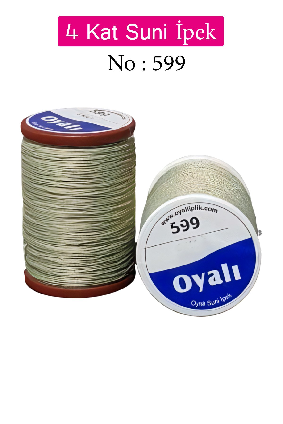 Oyalı 4 Kat Suni İpek İplik İğne Oyası Boncuk İpi Tığ Oyası No:59