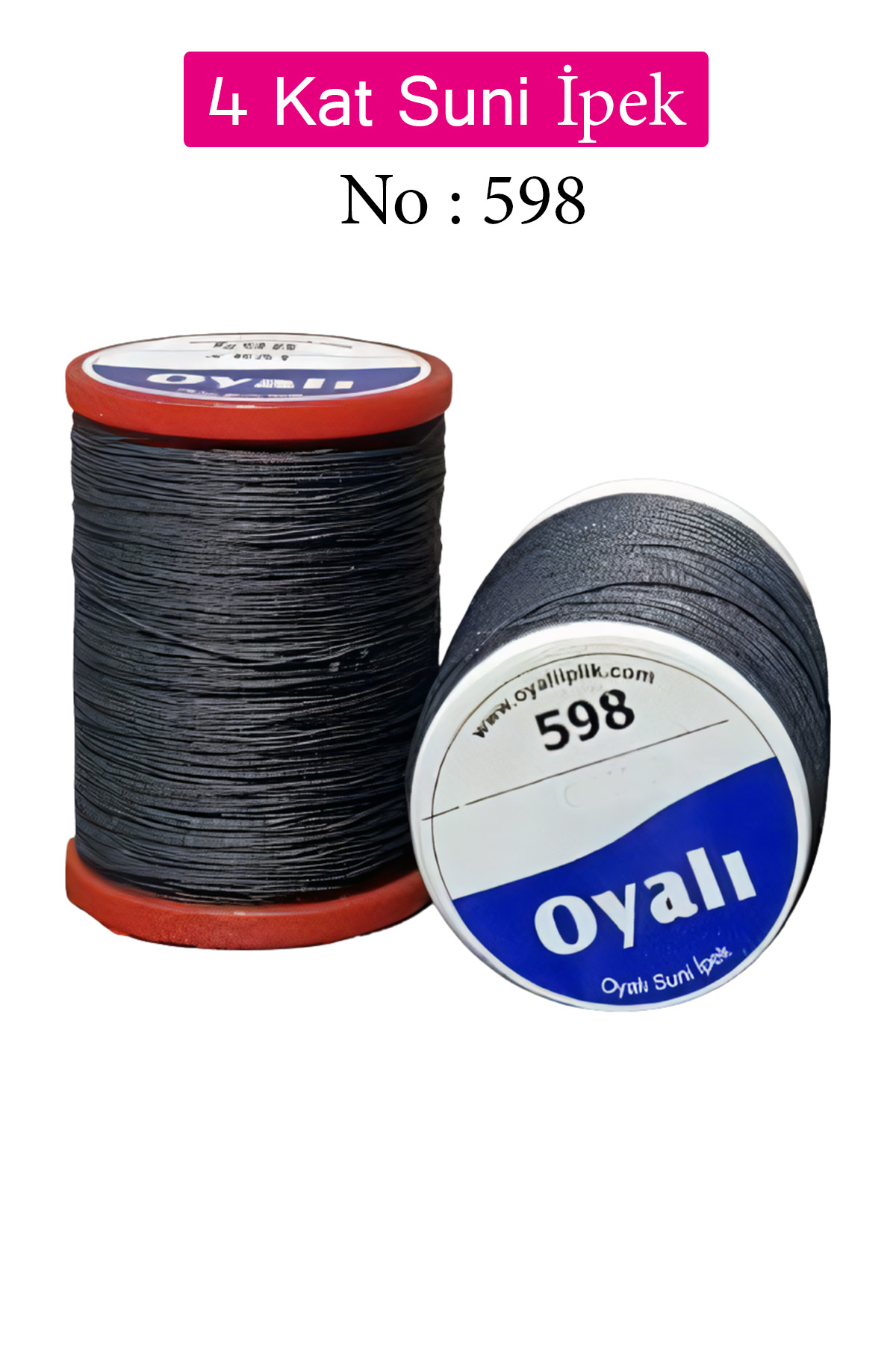 Oyalı 4 Kat Suni İpek İplik İğne Oyası Boncuk İpi Tığ Oyası No:59