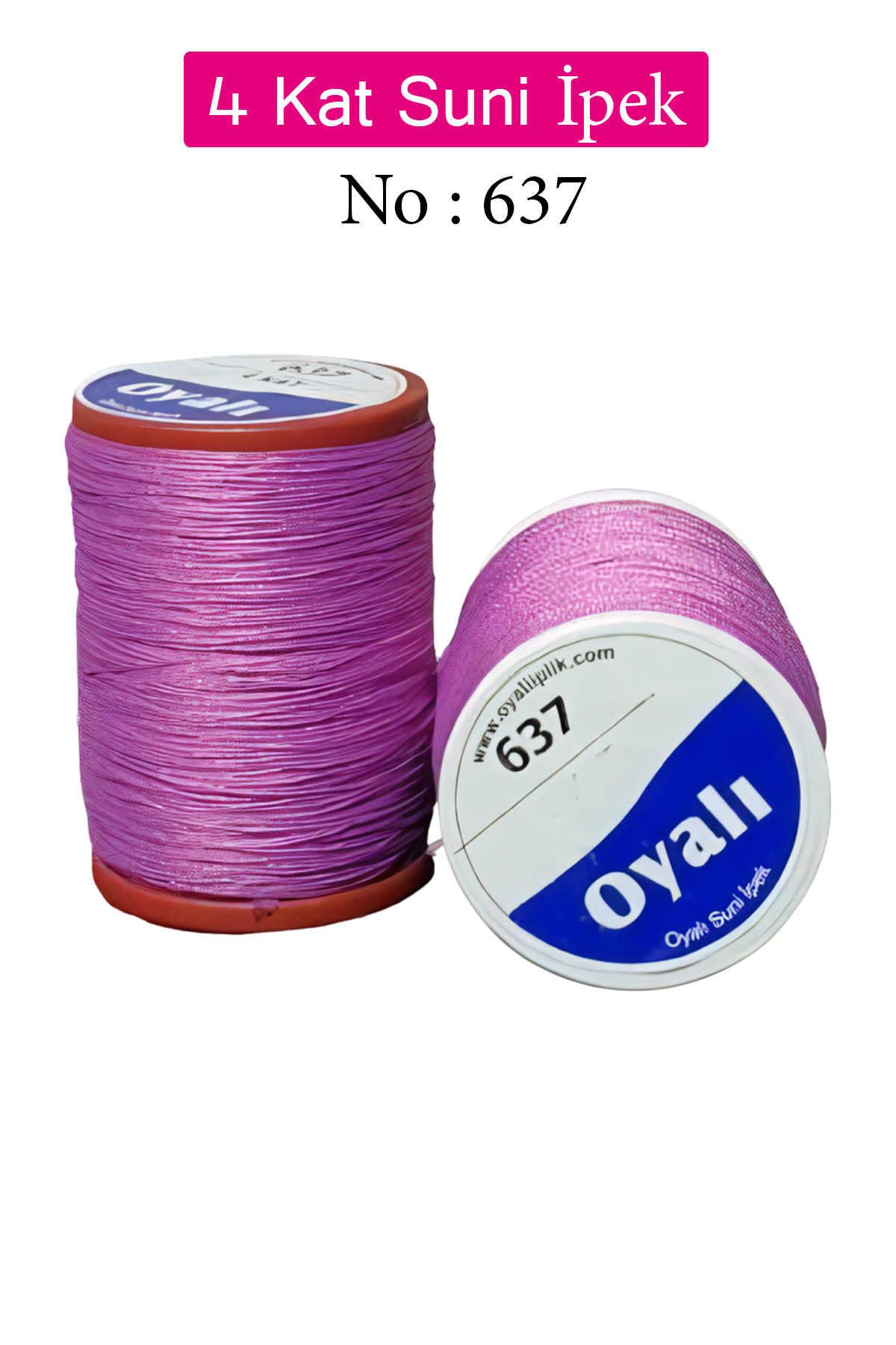 Oyalı 4 Kat Suni İpek İplik İğne Oyası Boncuk İpi Tığ Oyası No:63