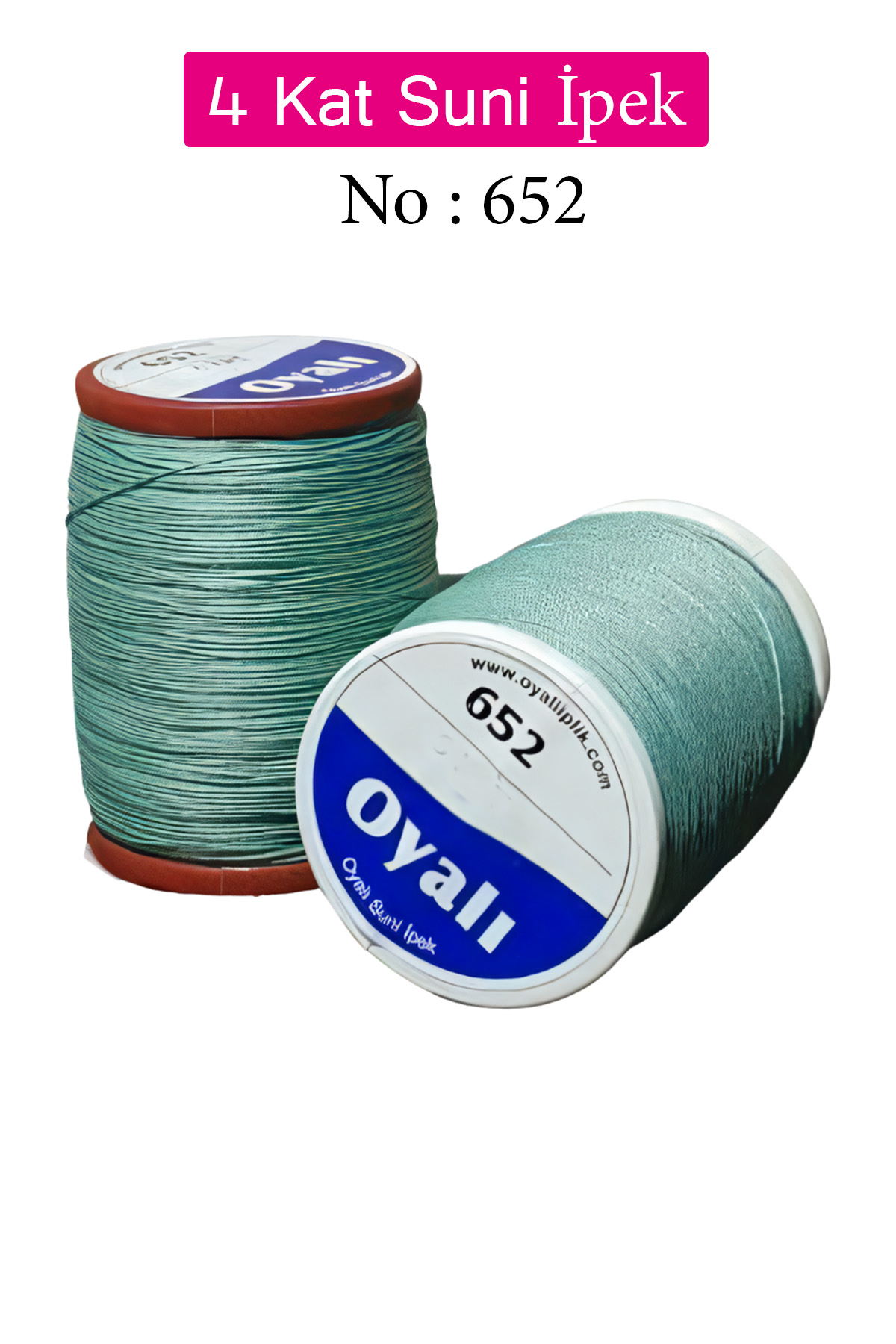 Oyalı 4 Kat Suni İpek İplik İğne Oyası Boncuk İpi Tığ Oyası No:65