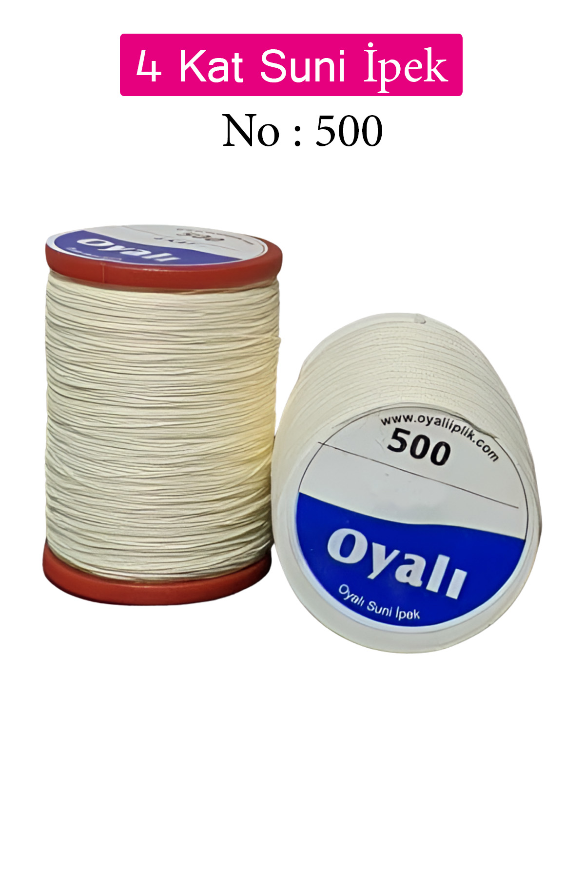 Oyalı 4 Kat Suni İpek İplik İğne Oyası Boncuk İpi Tığ Oyası No:50