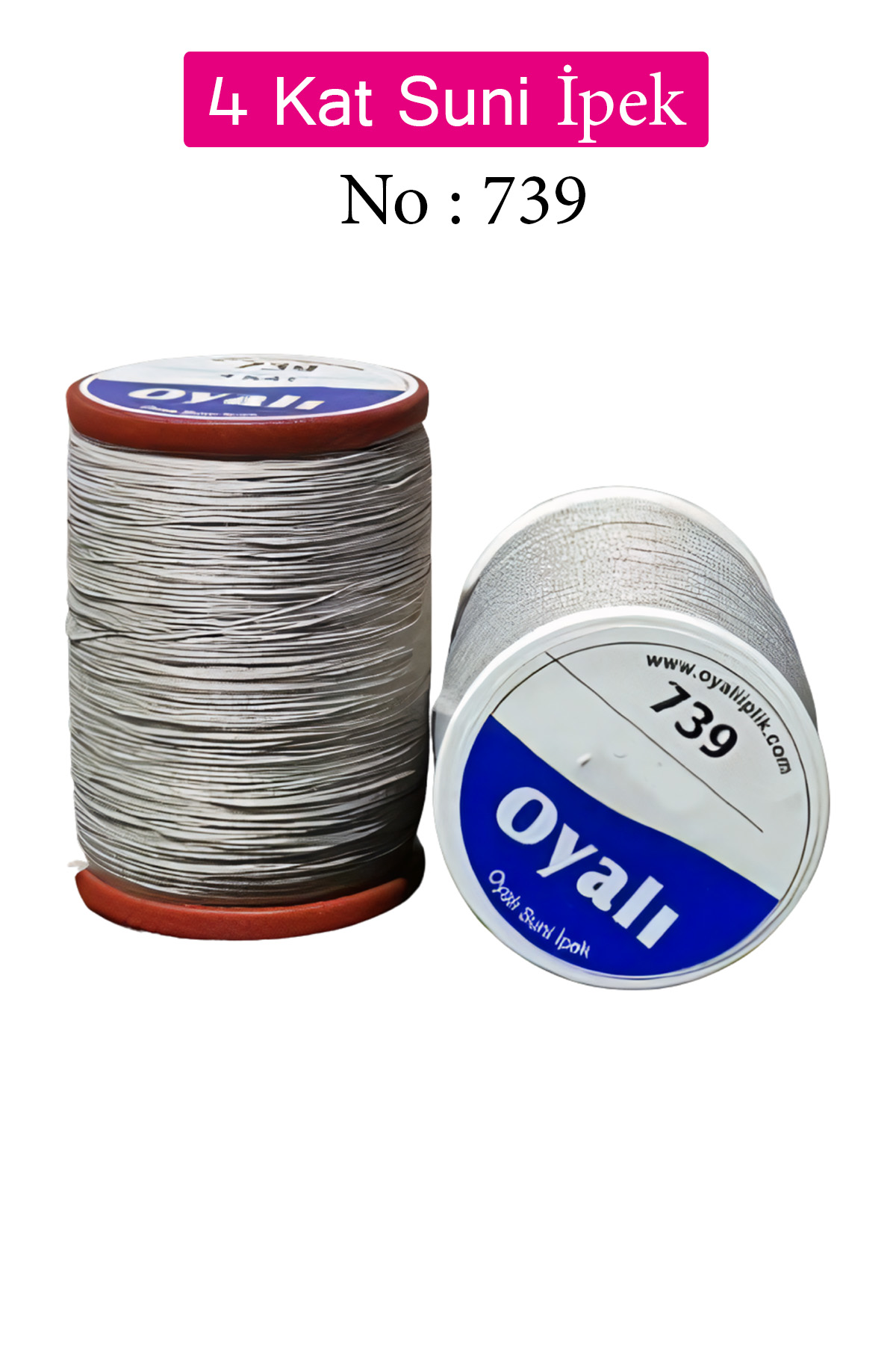 Oyalı 4 Kat Suni İpek İplik İğne Oyası Boncuk İpi Tığ Oyası No:73
