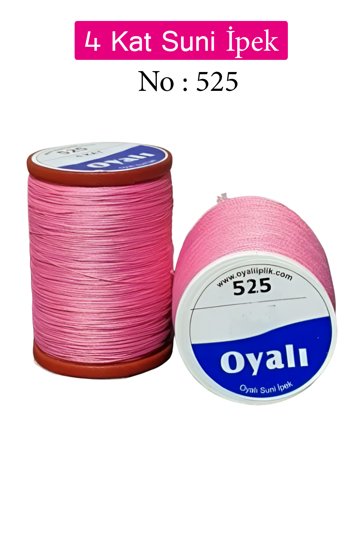 Oyalı 4 Kat Suni İpek İplik İğne Oyası Boncuk İpi Tığ Oyası No:52