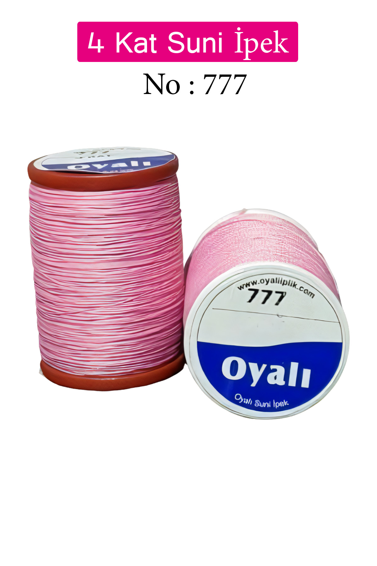 Oyalı 4 Kat Suni İpek İplik İğne Oyası Boncuk İpi Tığ Oyası No:77