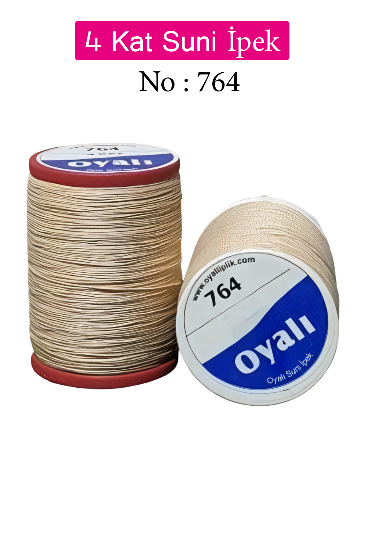 Oyalı 4 Kat Suni İpek İplik İğne Oyası Boncuk İpi Tığ Oyası No:76