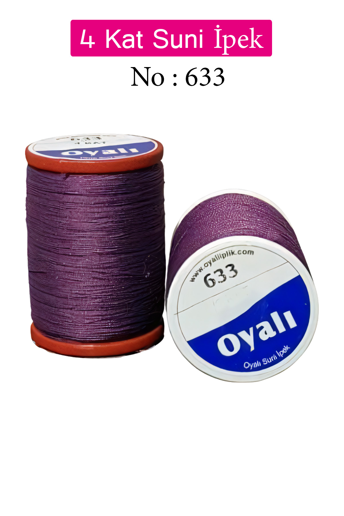 Oyalı 4 Kat Suni İpek İplik İğne Oyası Boncuk İpi Tığ Oyası No:63
