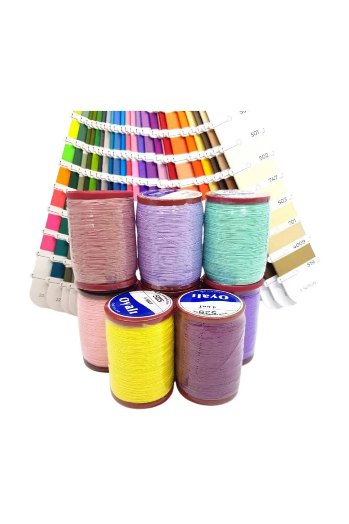 Oyalı 4 Kat Suni İpek İplik İğne Oyası Boncuk İpi Tığ Oyası No:52