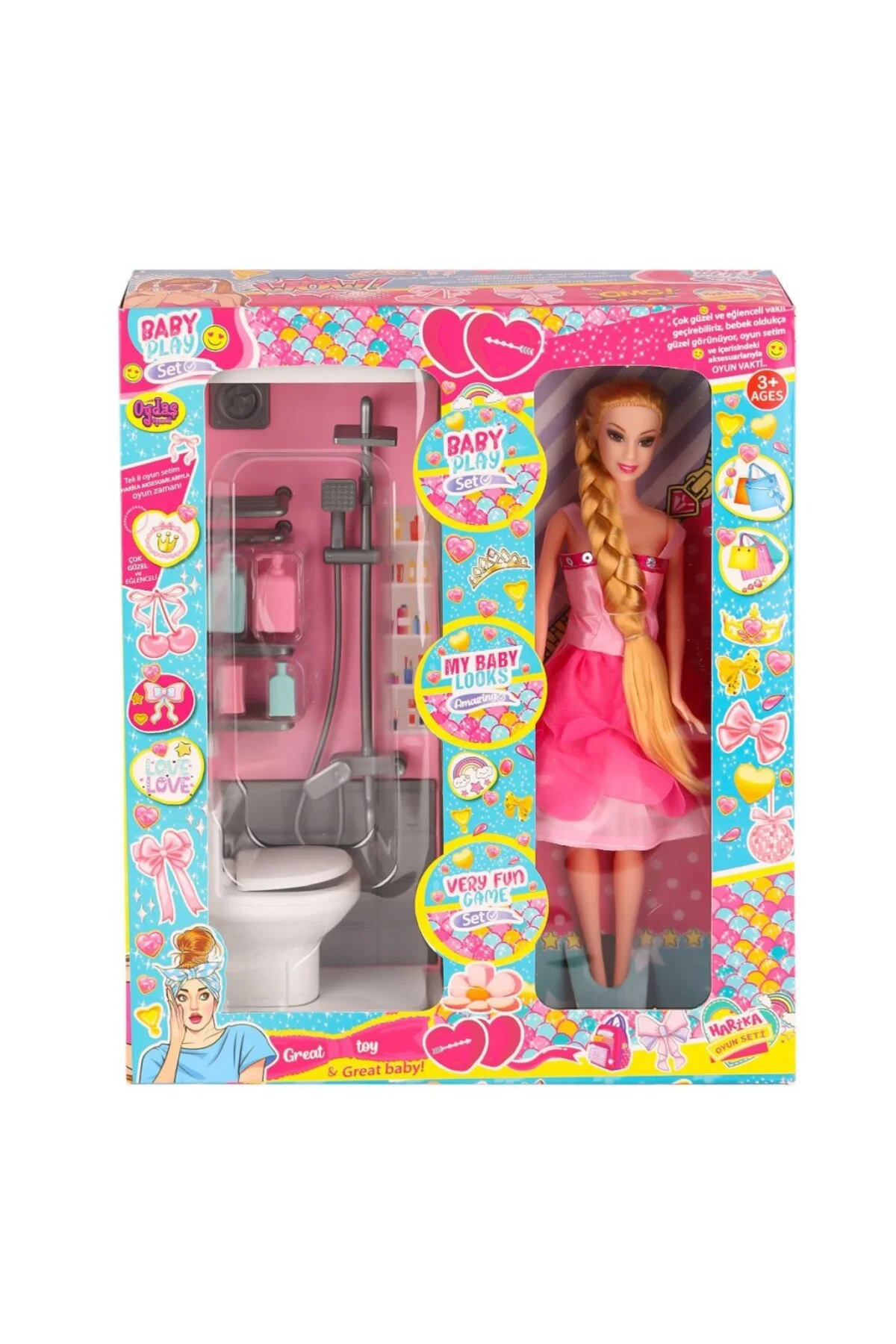 OYD-02387 Bebek ve Banyo Oyun Seti - Oyuncak