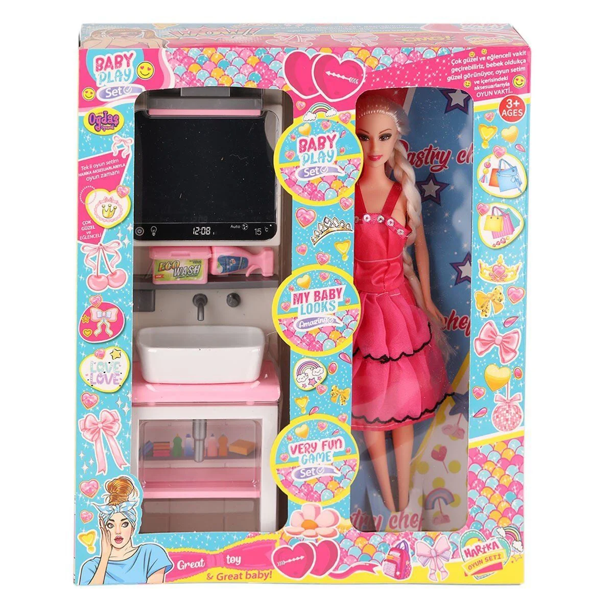 OYD-02390 Bebek ve Aynalı Labo Oyun Seti -Oydaş Oyuncak
