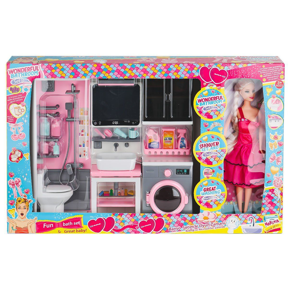 OYD-02393 Bebek ile Banyo Seti Oyun Zamanı