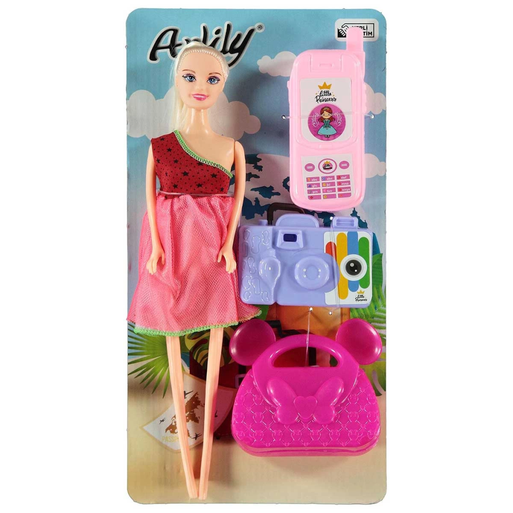 Oydaş Anlily Poşette Telefonlu Fotoğraf Makineli Bebek 2446 Oydaş Anlily Poşette Telefonlu Fotoğraf Makineli Bebek 2446