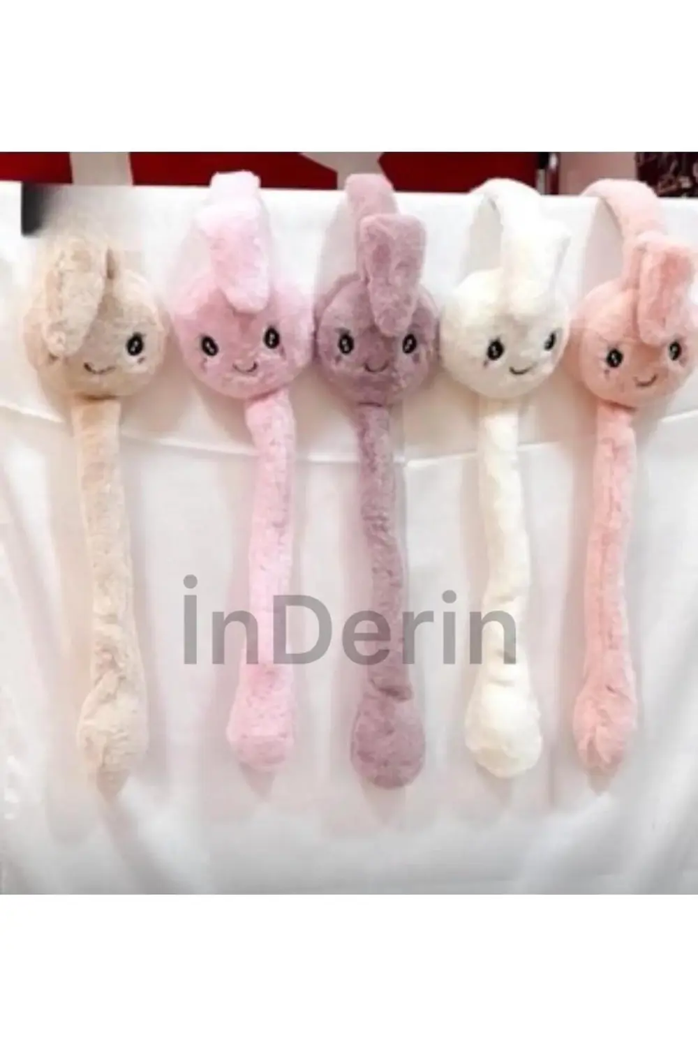 Oynar Kulaklı Peluş Kışlık Sesli Tavşan Pembe Kulaklık Ithal