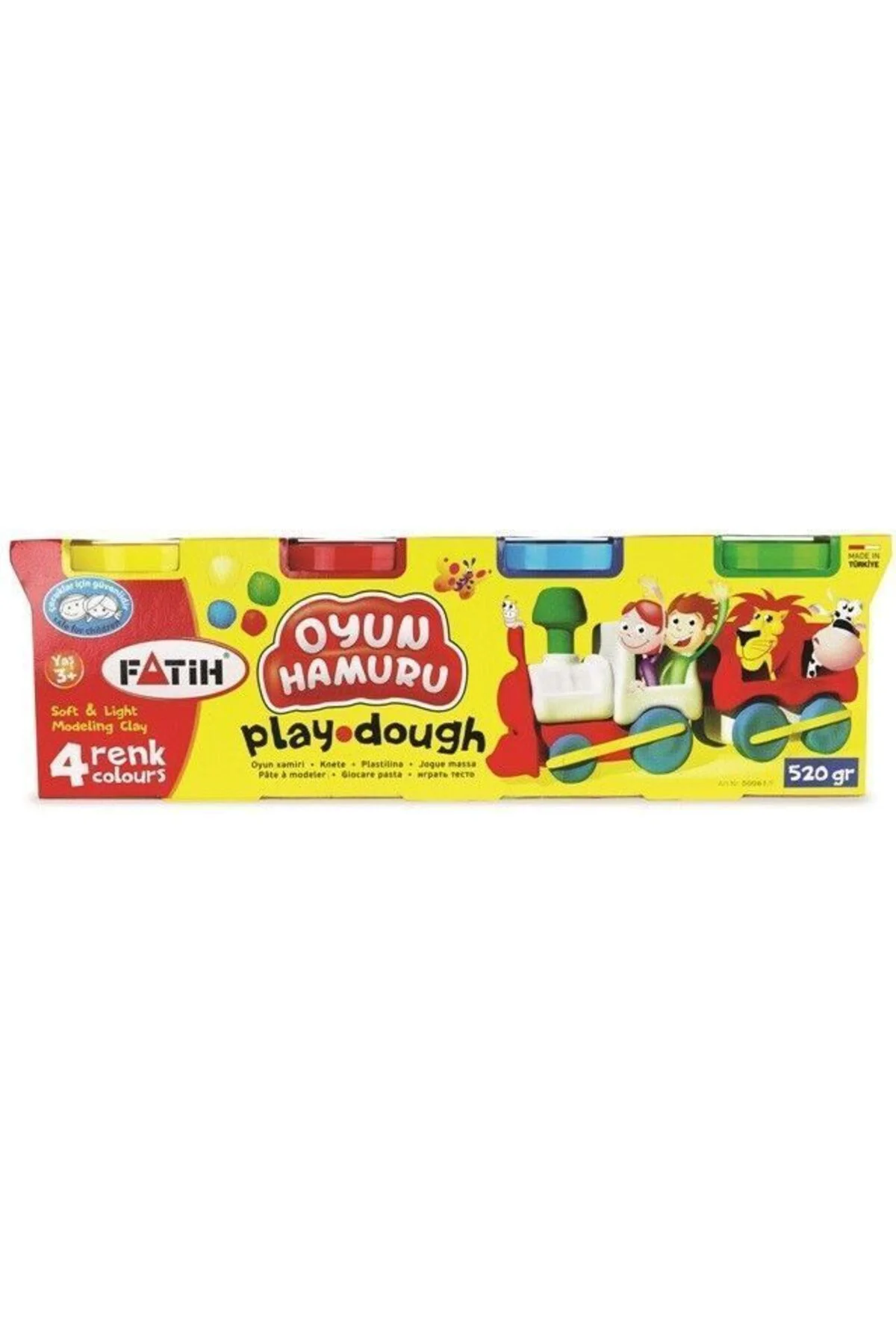 Oyun Hamuru - 4 Renk (4 x 130 Gr.=520Gram)